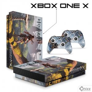 Skin Xbox One X Adesiva Horizon Zero Dawn Adesivo Vinil Americano 10µ  4x0 Brilho Corte Eletrônico 