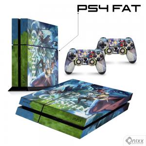 Skin Ps4 Fat Adesiva Genshin Impact Adesivo Vinil Americano 10µ  4x0 Brilho Corte Eletrônico 