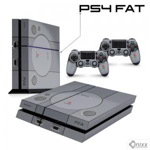 Skin Ps4 Fat Adesiva Retro PS1 Adesivo Vinil Americano 10µ  4x0 Brilho Corte 100% Digital 