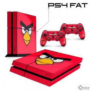Skin Ps4 Fat Adesiva Angry Birds (Red) Adesivo Vinil Americano 10µ  4x0 Brilho Corte 100% Digital 