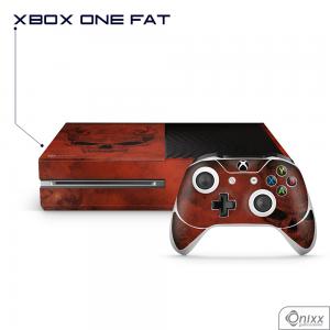 Skin Game Adesiva XBOX ONE FAT Evil Skull Adesivo Vinil Americano 10µ  4x0 Brilho Corte Eletrônico 