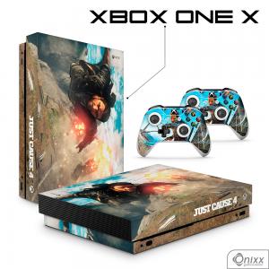 Skin Xbox One X Adesiva Just Cause Adesivo Vinil Americano 10µ  4x0 Brilho Corte Eletrônico 