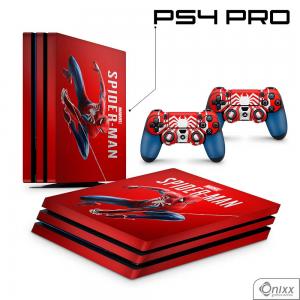 Skin Ps4 Pro Adesiva Spider Man Adesivo Vinil Americano 10µ  4x0 Brilho Corte 100% Digital 