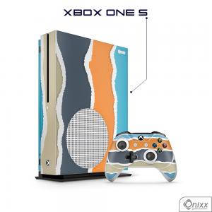 Skin Game Adesiva XBOX ONE S Cool Stripes Adesivo Vinil Americano 10µ  4x0 Brilho Corte Eletrônico 