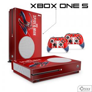 Skin Xbox One S Adesiva SPIDER MAN Adesivo Vinil Americano 10µ  4x0 Brilho Corte Eletrônico 