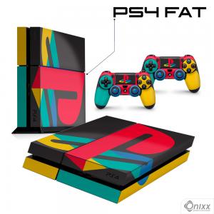 Skin Ps4 Fat Adesiva Playstation Adesivo Vinil Americano 10µ  4x0 Brilho Corte 100% Digital 