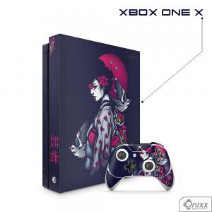 Skin Game Adesiva XBOX ONE X Gueixa Adesivo Vinil Americano 10µ  4x0 Brilho Corte Eletrônico 