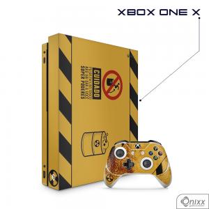 Skin Game Adesiva XBOX ONE X Não Pule no Lixo Radioativo Adesivo Vinil Americano 10µ  4x0 Brilho Corte Eletrônico 