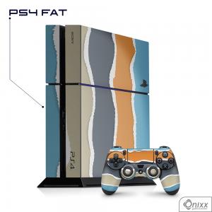 Skin Game Adesiva PS4 FAT Cool Stripes Adesivo Vinil Americano 10µ  4x0 Brilho Corte Eletrônico 