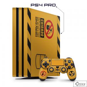 Skin Game Adesiva PS4 PRO Não Pule No Lixo Radioativo Adesivo Vinil Americano 10µ  4x0 Brilho Corte Eletrônico 