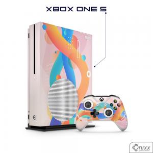 Skin Game Adesiva XBOX ONE S Summer Colors Adesivo Vinil Americano 10µ  4x0 Brilho Corte Eletrônico 