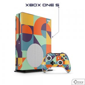 Skin Game Adesiva XBOX ONE S Color Pop Adesivo Vinil Americano 10µ  4x0 Brilho Corte Eletrônico 