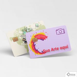 Skin Card Personalizado Adesivo Vinílico 0,10 8,5x5,4cm 4x0 / Impressão Digital  Corte Contorno 