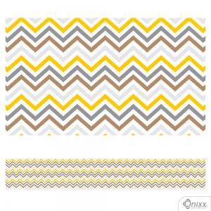 Faixa Decorativa Chevron Solar Adesivo Vinílico 0,10  4x0 / Látex Fosco corte Reto 