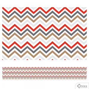 Faixa Decorativa Chevron Terra Adesivo Vinílico 0,10  4x0 / Látex Fosco corte Reto 