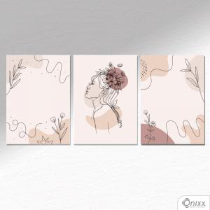 Kit De Placas Decorativas Beauty Flowers A4 MDF 3mm 30X20CM 4x0 Adesivo Fosco Corte Reto Fita Dupla Face 3M