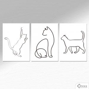 Kit De Placas Decorativas Cats A4 MDF 3mm 30X20CM 4x0 Adesivo Fosco Corte Reto Fita Dupla Face 3M