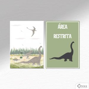 Kit De Placas Decorativas Dinossauros A4 MDF 3mm 30X20CM 4x0 Adesivo Fosco Corte Reto Fita Dupla Face 3M