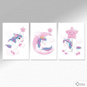 Kit De Placas Decorativas Fly Unicorn A4