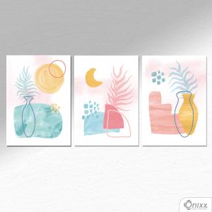 Kit De Placas Decorativas Jarros em Aquarela A4