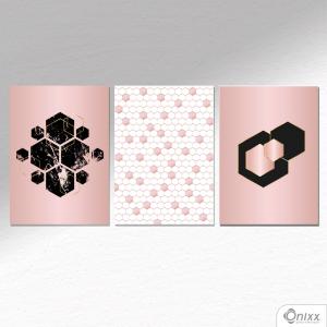 Kit De Placas Decorativas Rose Octagon A4