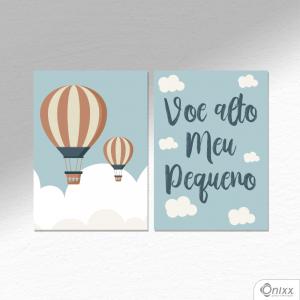 Kit De Placas Decorativas Voe Alto Meu Pequeno A4