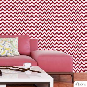 Papel de Parede Adesivo Chevron Vermelho