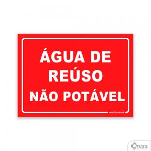 Placa água de reúso não potável PVC 2mm  4/0 / Látex Adesivo Fosco Corte Reto Fita Dupla Face 3M