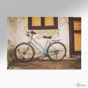 Placa Decorativa Bike Old Wall A4 MDF 3mm 30X20CM 4x0 Adesivo Fosco Corte Reto Fita Dupla Face 3M