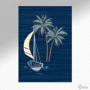 Placa Decorativa Boat A4 MDF 3mm 30X20CM 4x0 Adesivo Fosco Corte Reto Fita Dupla Face 3M