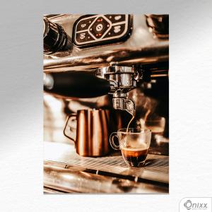 Placa Decorativa Coffee Machine A4 MDF 3mm 30X20CM 4x0 Adesivo Fosco Corte Reto Fita Dupla Face 3M