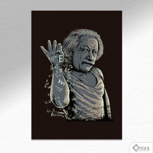 Placa Decorativa Einstein Bae A4 MDF 3mm 30X20CM 4x0 Adesivo Fosco Corte Reto Fita Dupla Face 3M