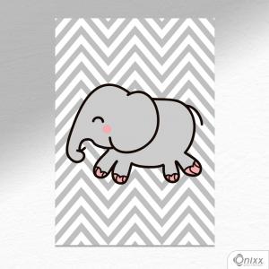 Placa Decorativa Elefante Chevron A4 MDF 3mm 30X20CM 4x0 Adesivo Fosco Corte Reto Fita Dupla Face 3M