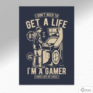 Placa Decorativa I Am A Gamer A4 MDF 3mm 30X20CM 4x0 Adesivo Fosco Corte Reto Fita Dupla Face 3M