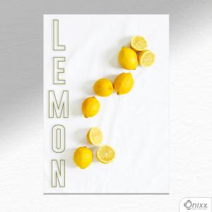 Placa Decorativa Lemon A4 MDF 3mm 30X20CM 4x0 Adesivo Fosco Corte Reto Fita Dupla Face 3M