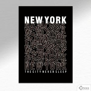 Placa Decorativa New York City A4 MDF 3mm 30X20CM 4x0 Adesivo Fosco Corte Reto Fita Dupla Face 3M