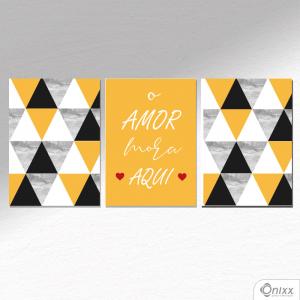 Kit De Placas Decorativas O Amor Mora Aqui A4