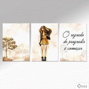 Kit De Placas Decorativas O Segredo de Progredir A4