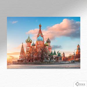 Placa Decorativa Red Square A4 MDF 3mm 30X20CM 4x0 Adesivo Fosco Corte Reto Fita Dupla Face 3M