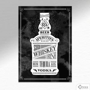 Placa Decorativa Scotch Whiskey Irish A4 MDF 3mm 30X20CM 4x0 Adesivo Fosco Corte Reto Fita Dupla Face 3M