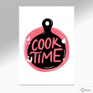 Placa Decorativa Série Cooking Colors ( Cook Time ) A4 MDF 3mm 30X20CM 4x0 Adesivo Fosco Corte Reto Fita Dupla Face 3M