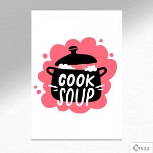 Placa Decorativa Série Cooking Colors ( Soup ) A4 MDF 3mm 30X20CM 4x0 Adesivo Fosco Corte Reto Fita Dupla Face 3M