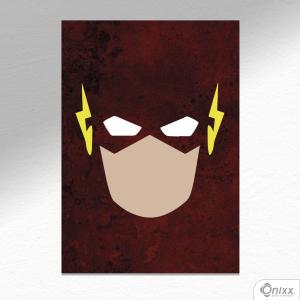 Placa Decorativa Série Heróis Minimalista (Flash) A4 MDF 3mm 30X20CM 4x0 Adesivo Fosco Corte Reto Fita Dupla Face 3M