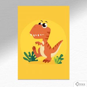 Placa Decorativa T-rex Triller A4 MDF 3mm 30X20CM 4x0 Adesivo Fosco Corte Reto Fita Dupla Face 3M