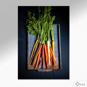 Placa Decorativa Types Of Carrots A4 MDF 3mm 30X20CM 4x0 Adesivo Fosco Corte Reto Fita Dupla Face 3M