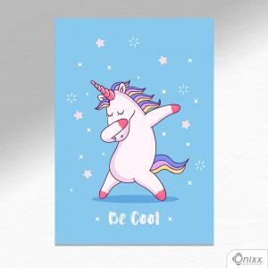 Placa Decorativa Unicorn Dab A4 MDF 3mm 30X20CM 4x0 Adesivo Fosco Corte Reto Fita Dupla Face 3M