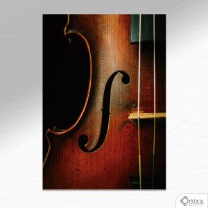 Placa Decorativa Violino A4 MDF 3mm 30X20CM 4x0 Adesivo Fosco Corte Reto Fita Dupla Face 3M