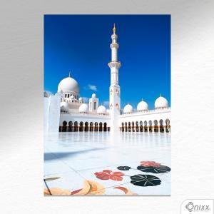 Placa Decorativa White Mosque A4 MDF 3mm 30X20CM 4x0 Adesivo Fosco Corte Reto Fita Dupla Face 3M