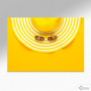 Placa Decorativa Yellow Vacation A4 MDF 3mm 30X20CM 4x0 Adesivo Fosco Corte Reto Fita Dupla Face 3M