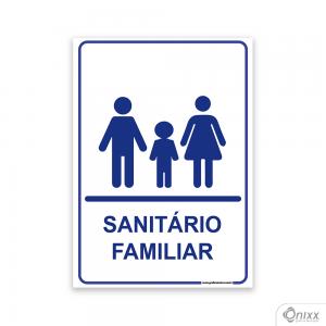 Placa Sanitário Familiar PVC 2mm  4/0 / Látex Adesivo Fosco Corte Reto Fita Dupla Face 3M